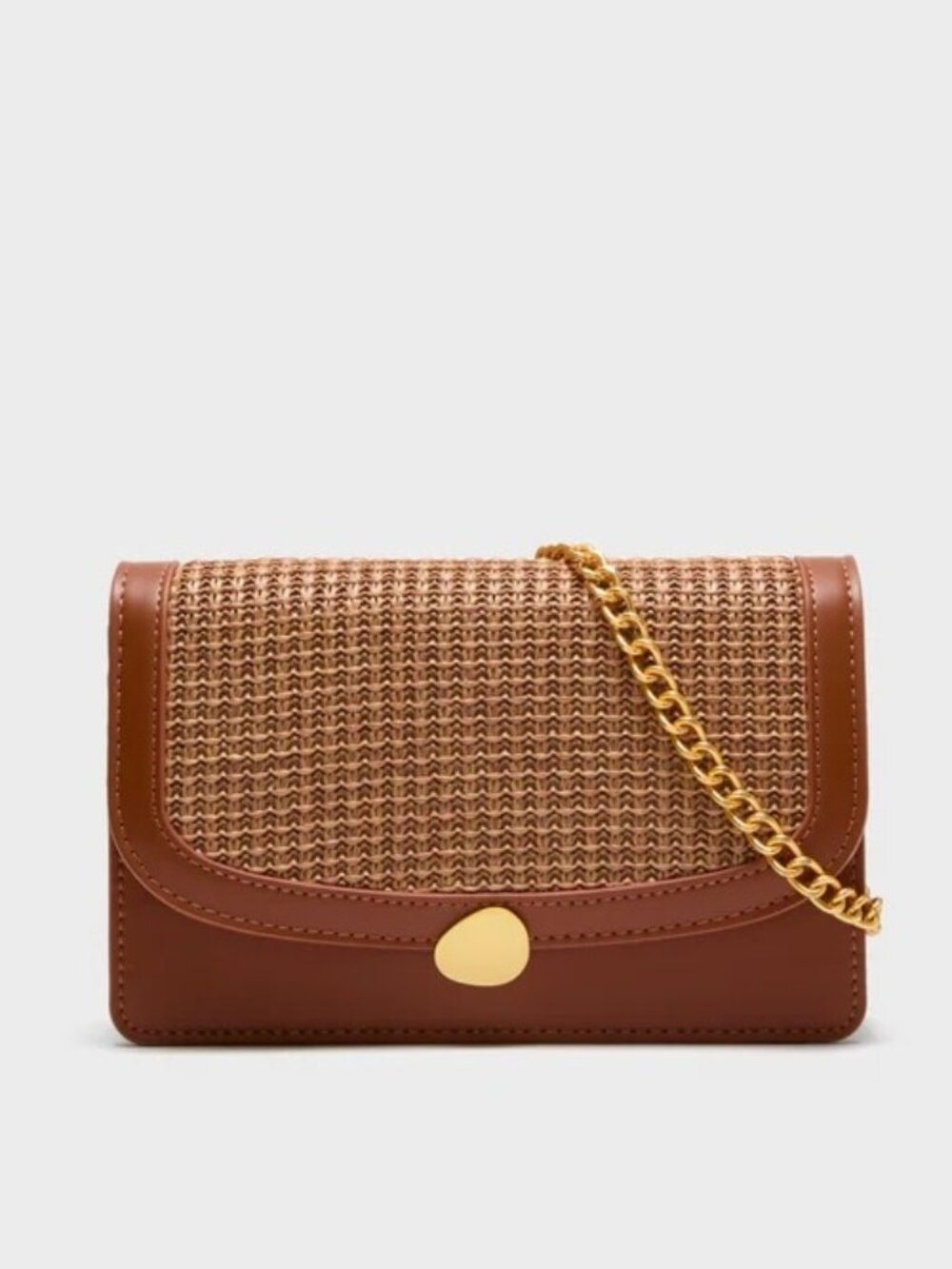 Moda Luxe Tan Nina Crossbody in Cream New Tote Chain Bag Handbag Purse